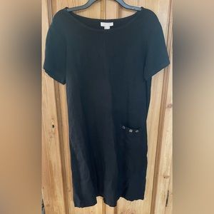 J. Jill Women’s Linen A-Line Dress Black Size Small